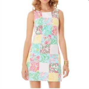 Lilly Pulitzer Delia Shift Dress in Multi State Patch Sz 2